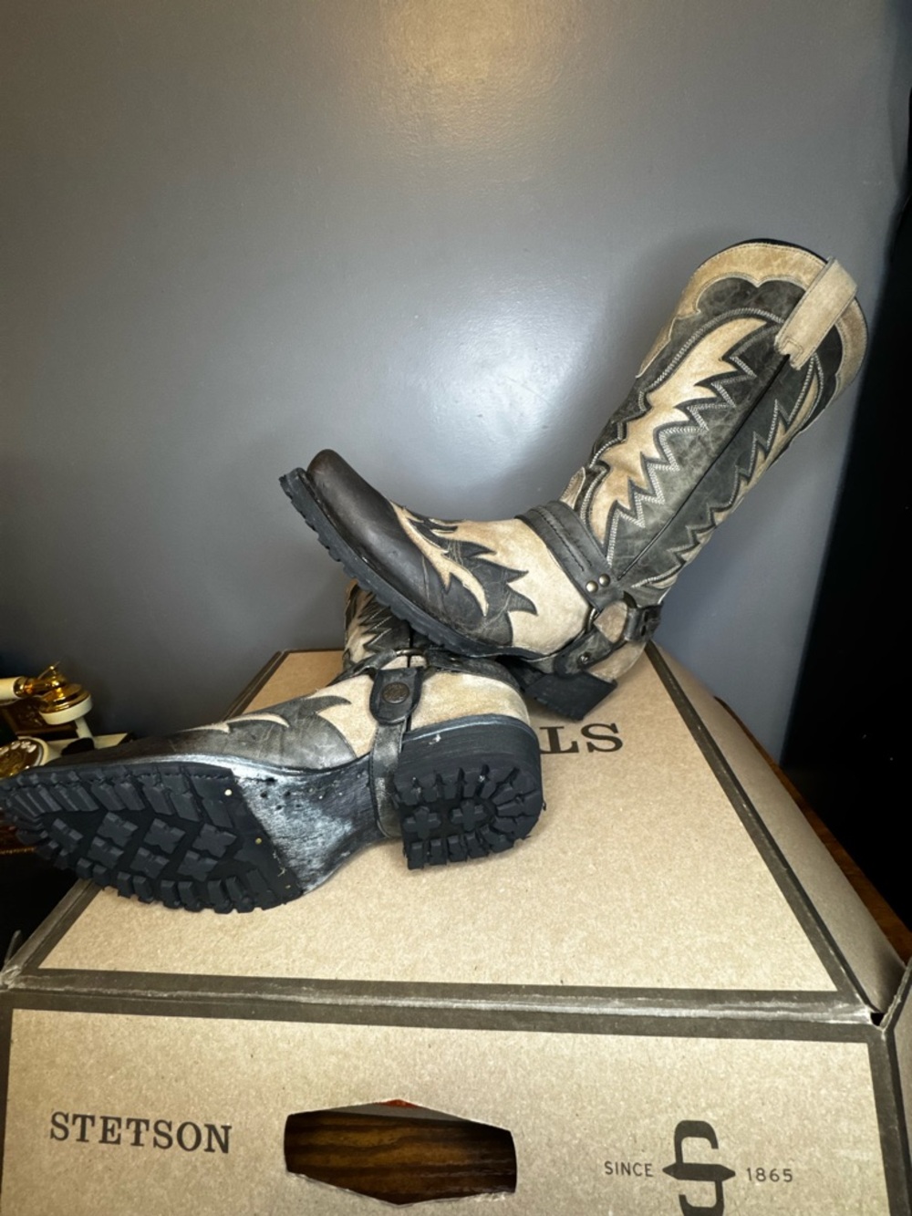 Stetson Outlaw Wings Biker Western/Biker boot - Picture 5 of 7